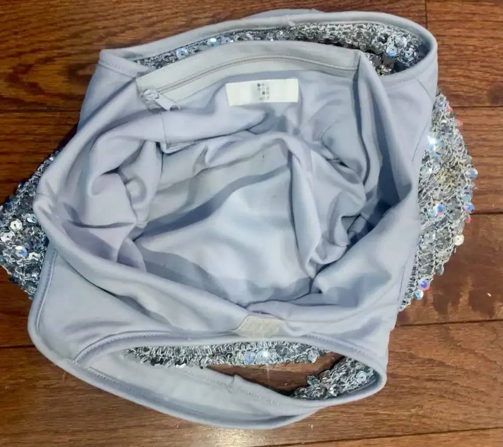 Y2K Apt. 9 Silver Sequin Hobo Bag